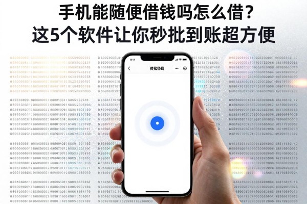 手机能随便借钱吗怎么借?这5个软件让你秒批到账超方便