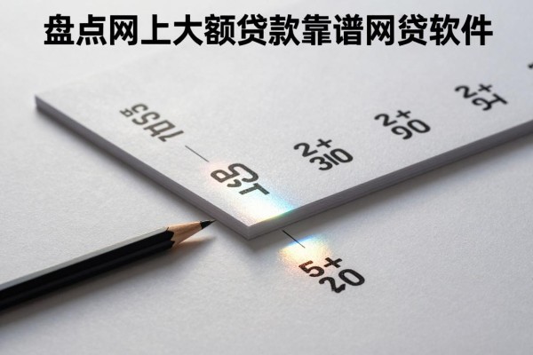 盘点网上大额贷款靠谱网贷软件