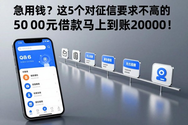 急用钱？这5个对征信要求不高的APP，5000元借款马上到账20000！
