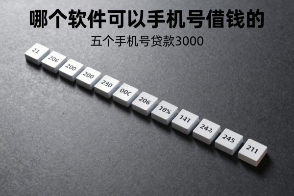 哪个软件可以手机号借钱的,说明五个手机号贷款3000对要求不高软件