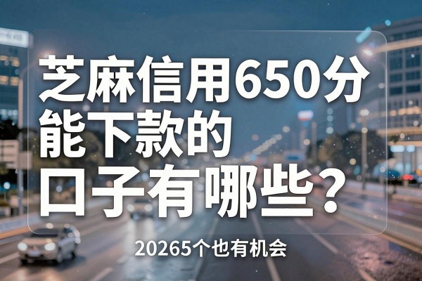 芝麻信用650分能下款的口子有哪些?2026这5个贷款平台黑户也有机会