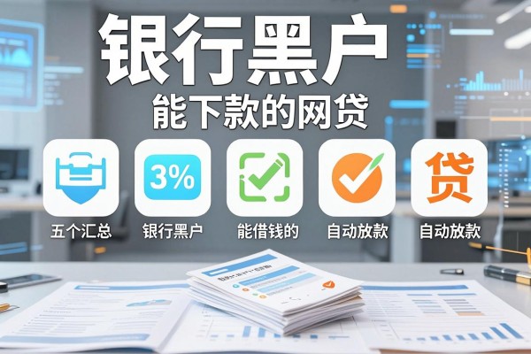 银行黑户能下款的网贷,同时汇总五个银行黑户能借钱的自动放款的app
