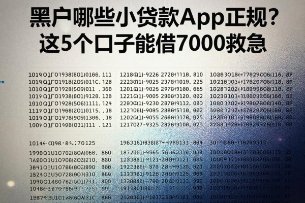 黑户哪些小额贷款app正规?这5个口子能借7000救急