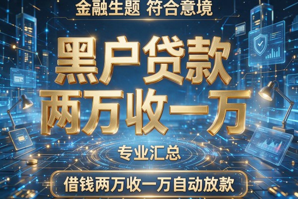黑户贷款两万收一万,专业汇总这五个黑户借钱两万收一万自动放款的软件