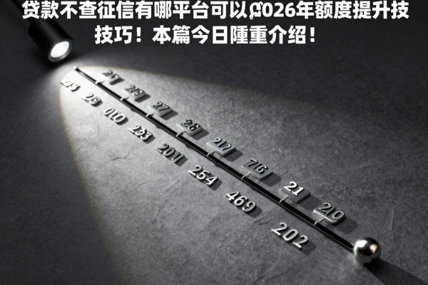 贷款不查征信有哪平台可以贷款2026年额度提升技巧！本篇今日隆重介绍！