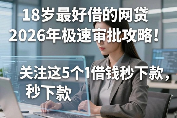 18岁最好借的网贷2026年极速审批攻略!关注这5个18岁借钱秒下款对要求不高app