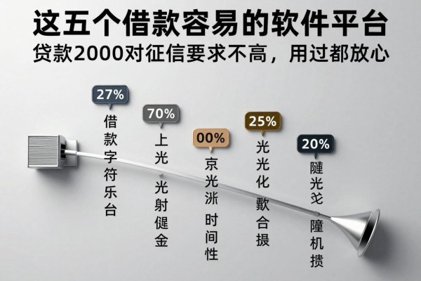这五个借款容易的软件平台，贷款2000对征信要求不高，用过都放心
