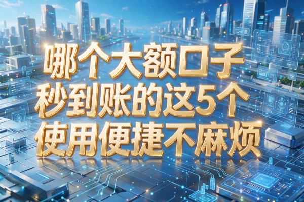 哪个大额口子秒到账的这5个使用便捷不麻烦，本文为您细致探讨！