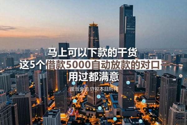 马上可以下款的网贷2026年绝对干货,这5个借款5000自动放款的对口子用过都满意