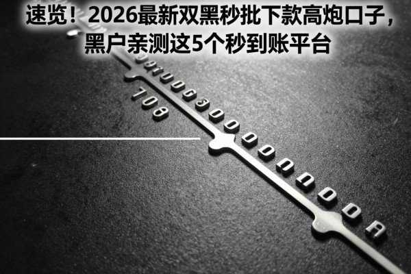 速览!2026最新双黑秒批下款高炮口子,黑户亲测这5个秒到账平台