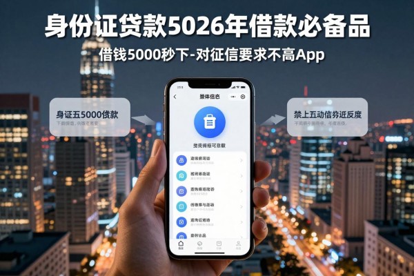 身份证贷款50002026年借款必备品!同时介绍五个借钱5000秒下 对征信要求不高app