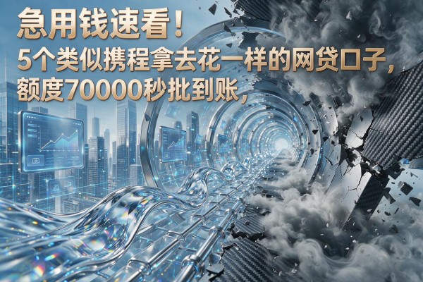 急用钱速看!5个类似携程拿去花一样的网贷口子,额度70000秒批到账
