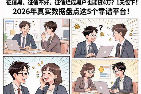 征信黑、征信不好、征信烂成黑户也能贷4万?1天包下!2026年真实数据盘点这5个靠谱平台