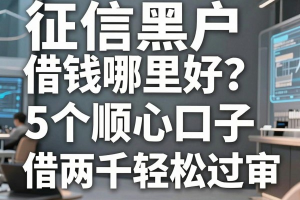 征信黑户借钱哪里好？这5个顺心口子，借两千轻松过审